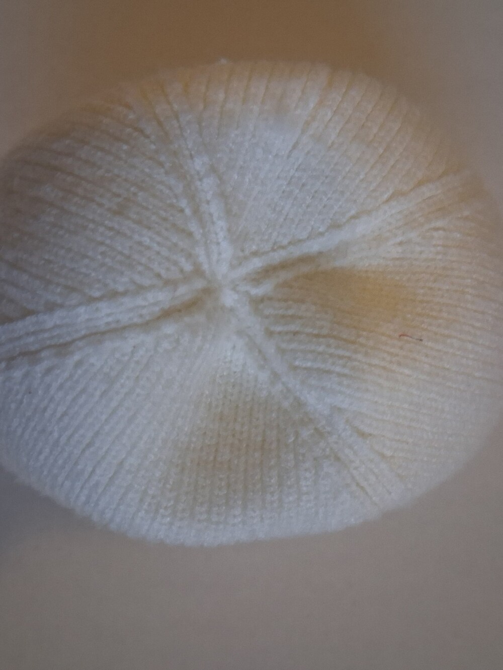 TYR Cream Ribbed Knit Beanie - Picture 2 of 4